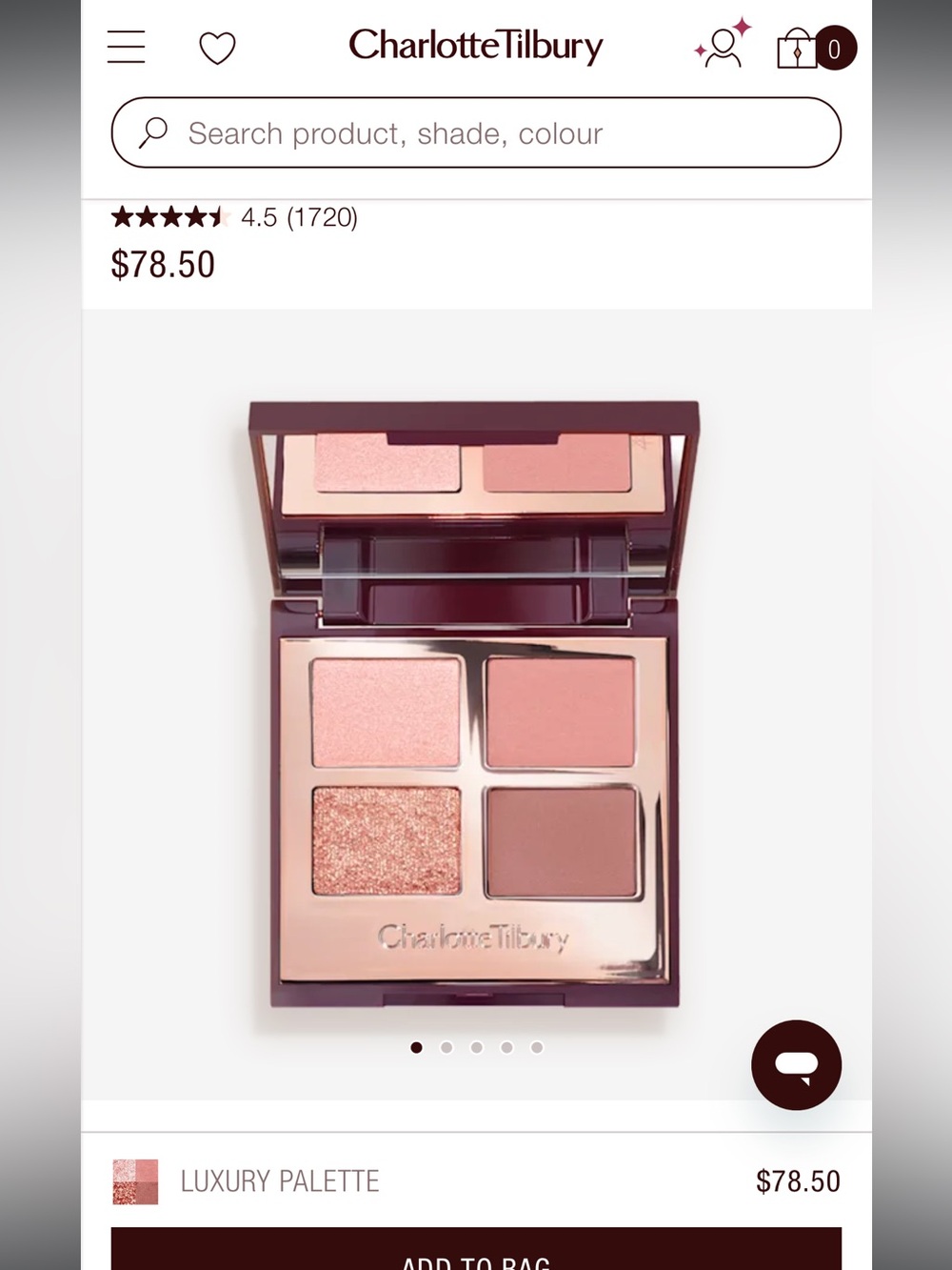Charlotte Tilbury
Luxury Eyeshadow Palette - Pillow Talk Collection